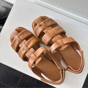 NWOT Vince Rava Fisherman Sandals Leather Tan 5.5